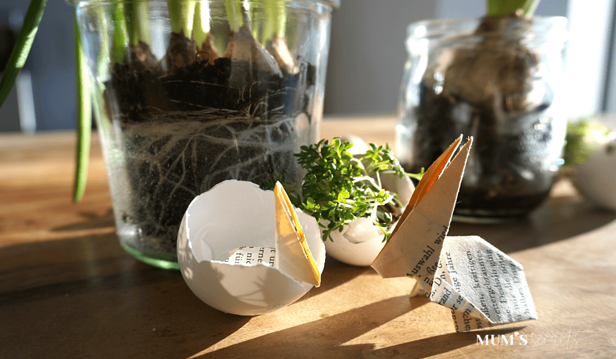 Upcycling Origami Hase für den Osterbrunch