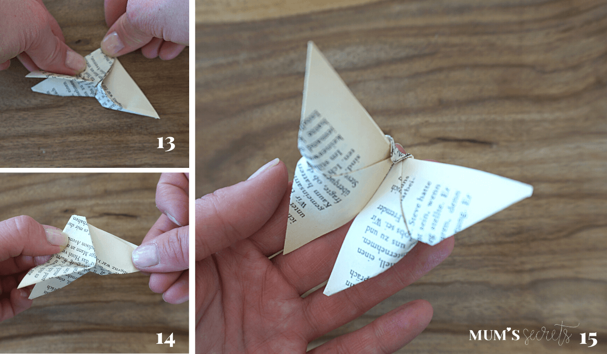 Upcycling Origami Schmetterling für Ostern by MUM'S secrets Faltanleitung 13-15